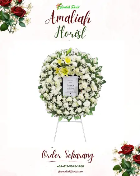 Krans Bunga Duka Kelapa Dua